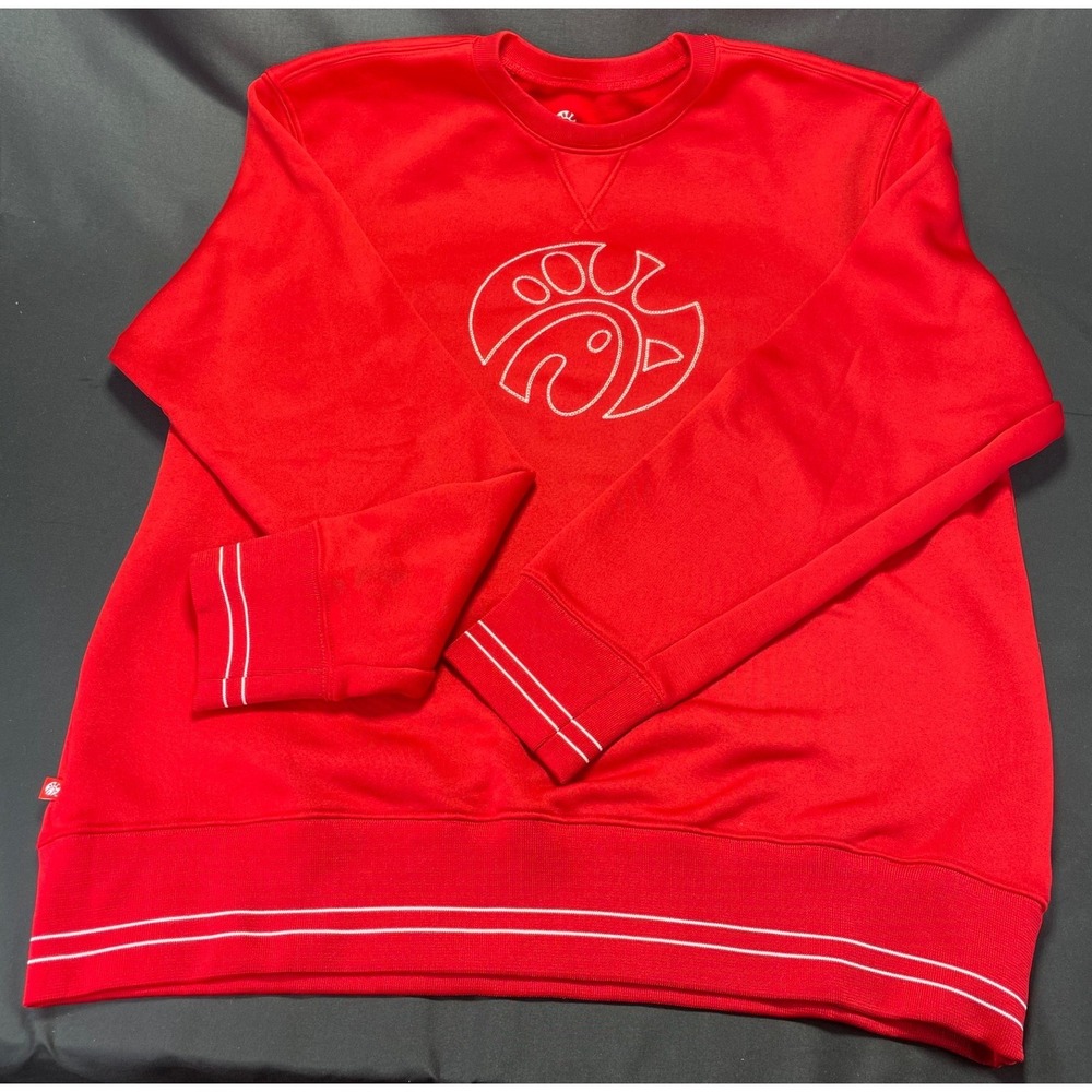 Chick-fil-A OOBE Medium Red Crewneck Sweatshirt Embroidered Logo Unisex